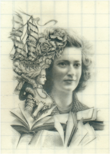     crayon graphite / papier paraffin&eacute; - 11 x 7,8 cm