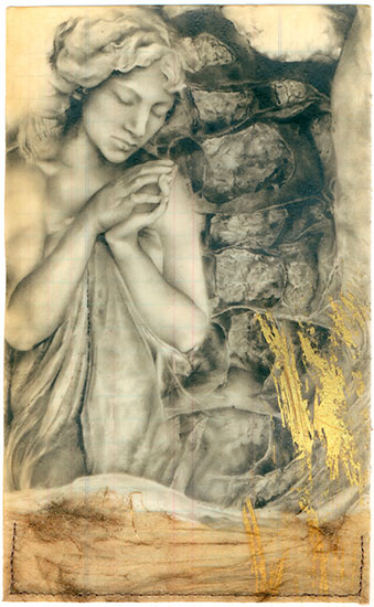     crayon graphite / papier paraffin&eacute; / - 20,7 x 12,7