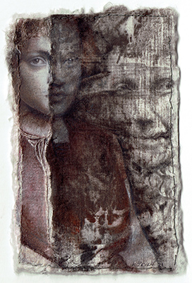     technique mixte sur papier - 9 x 6 cm